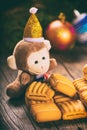 New Year monkey and Christmas butter cookies