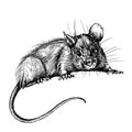 New year mouse, rat clip art graphics linner