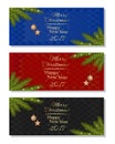 New Year 2017. Multicolored christmassy backgrounds set