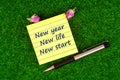 New year new life new start