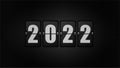 New year 2022. Numbers mechanical scoreboard.