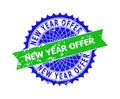 NEW YEAR OFFER Bicolor Rosette Unclean Watermark Royalty Free Stock Photo