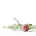 New year ornament in snow Royalty Free Stock Photo
