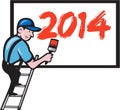 New Year 2014 Painter Painting Billboard