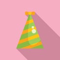 New year party cone icon flat vector. Cone star revelry Royalty Free Stock Photo