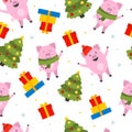 New year 2019 pig pattern