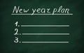 New year plan