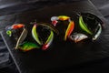 New Year 2020. Plastic fishing lures in the form of the number 2020