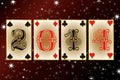 2014 New Year poker style Royalty Free Stock Photo