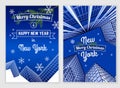 New Year postcard template