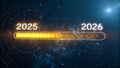 New year progress bar approaching 2026 Royalty Free Stock Photo