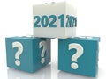 New year with question marks concept Royalty Free Stock Photo