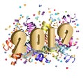 2019 New Year realistic design Royalty Free Stock Photo