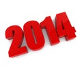 New 2014 year red figures Royalty Free Stock Photo