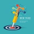 New year resolution concept illustration Royalty Free Stock Photo