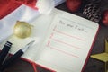 New Year Resolution, Empty list Royalty Free Stock Photo