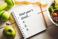 New year resolution list Royalty Free Stock Photo