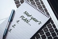 New year resolution list Royalty Free Stock Photo