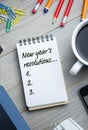 New year resolution list Royalty Free Stock Photo