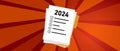 New year resolutions of 2024 check list target plan future goal note