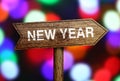 New Year Road Sign Royalty Free Stock Photo