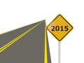 2015 New Year road sign Royalty Free Stock Photo