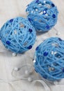 New Year's balls from threads hand made