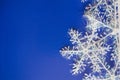 New Year`s blue background with white snowflackes Royalty Free Stock Photo