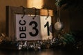 New Year's calendar and decorations. Holiday date December 31st. Royalty Free Stock Photo