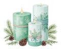 New Year\'s candles Christmas Royalty Free Stock Photo