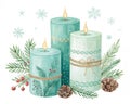 New Year\'s candles Royalty Free Stock Photo
