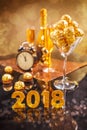 2018 New Year`s celebration concept Royalty Free Stock Photo