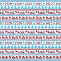New Year s Christmas pattern pixel vector illustration Royalty Free Stock Photo