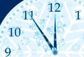 New year's clock background, vector