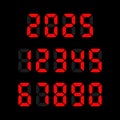 2025 New Year\'S Countdown. Happy New Year 2025 Countdown Clocks. 2025 Analog New year counter. Electric counter