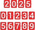 2025 New Year\'S Countdown. Happy New Year 2025 Countdown Clocks. 2025 Analog New year counter. Electric counter