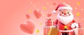 New Year\'s Day background and gift giving ideas from Santa Claus during New Year\'s shopping promotions