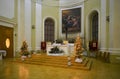 New Year`s decoration of the interior of the Church of Catherine