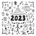 New Year's Doodle Illustration 2023