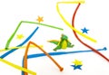 The New Year's dragon is made of plasticine. Royalty Free Stock Photo