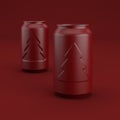 New Year`s drink in an aluminum can with a logo Royalty Free Stock Photo