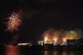 New Year`s Eve in Dubai, fireworks Royalty Free Stock Photo