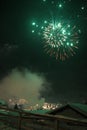 New Year`s Eve Firework in Lech am Arlberg, Austrian Alps Mountains Royalty Free Stock Photo