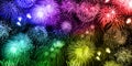 New Year`s Eve fireworks background colorful banner years year f Royalty Free Stock Photo