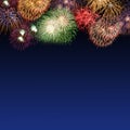 New Year`s Eve fireworks copyspace copy space square years year