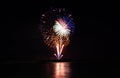 New Year\'s Eve Fireworks Over the Water in Oahu