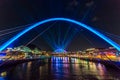 New Year`s Eve laser show on Newcastle quayside Royalty Free Stock Photo