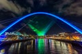 New Year`s Eve laser show on Newcastle quayside Royalty Free Stock Photo