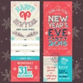 New Year's Eve party invitation ticket Royalty Free Stock Photo