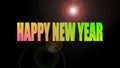 New Year\'s greetings slowly emerging from the dust